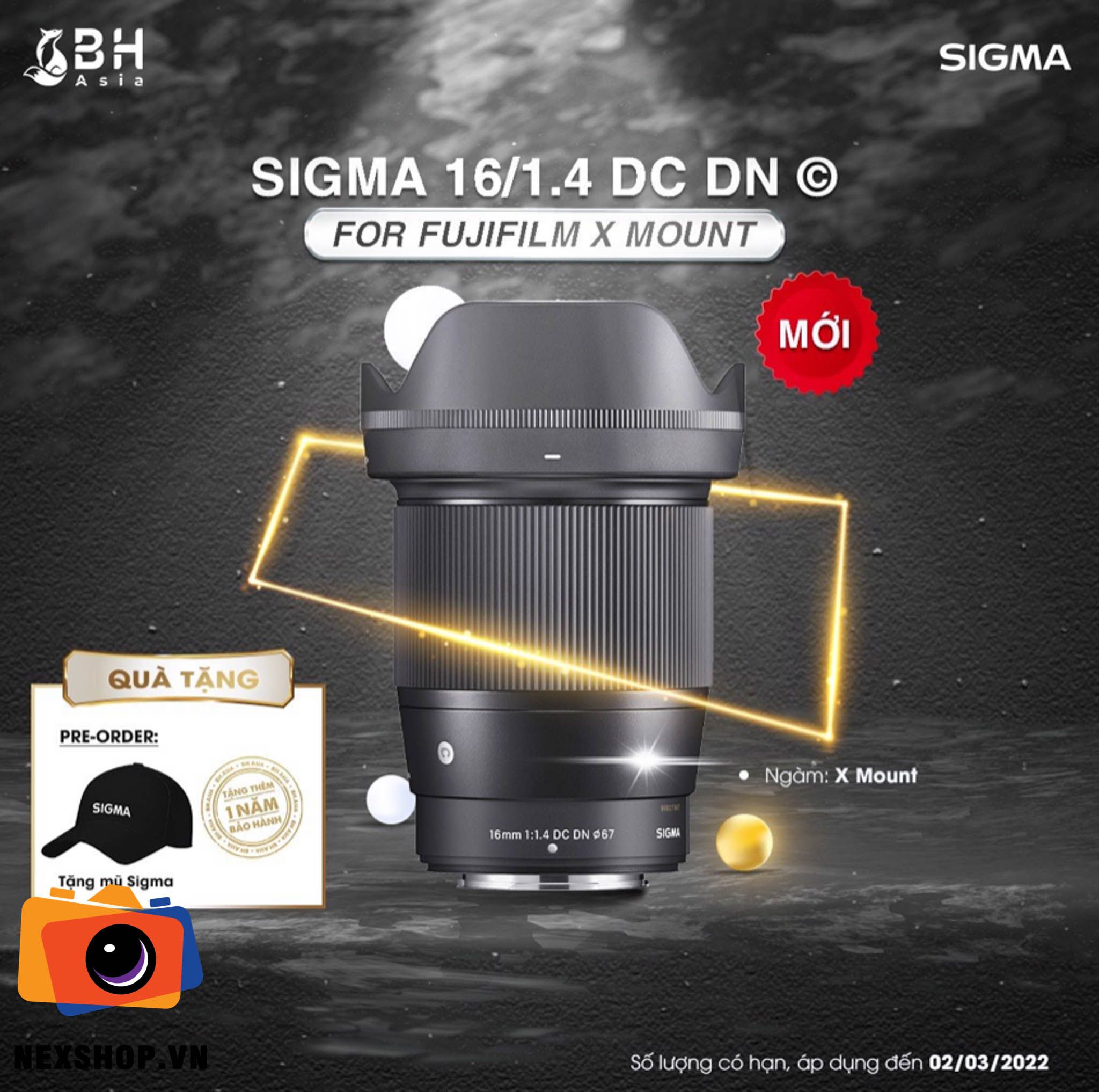 Sigma 16mm f/1.4 DC DN for Fuji X Mount | Chính hãng