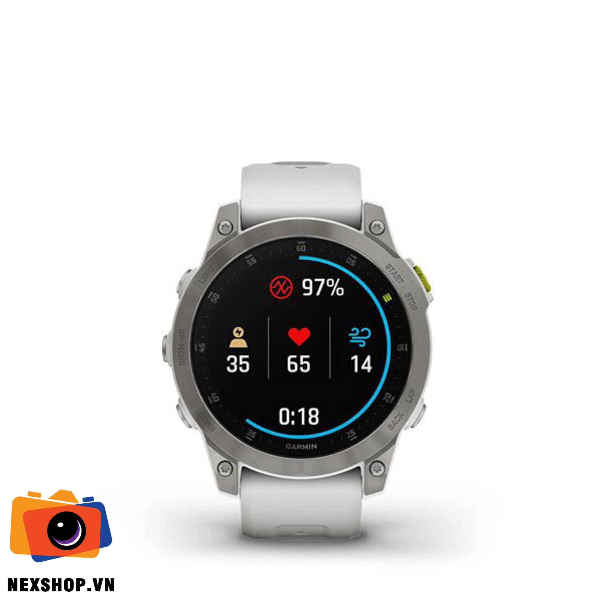 Đồng hồ thông minh Epix Gen 2, Trắng Carrera,Titaniumvới Dây Silicone,SEA | Chính hãng FPT