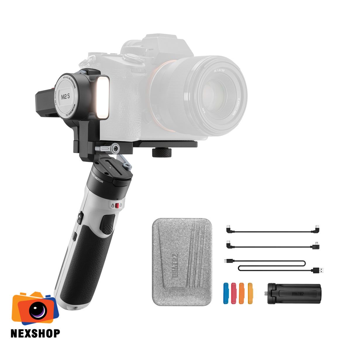 Gimbal Chống Rung Zhiyun-Tech Crane M2S | Chính Hãng | BH 15 Thán - cấu hình hộp sạc