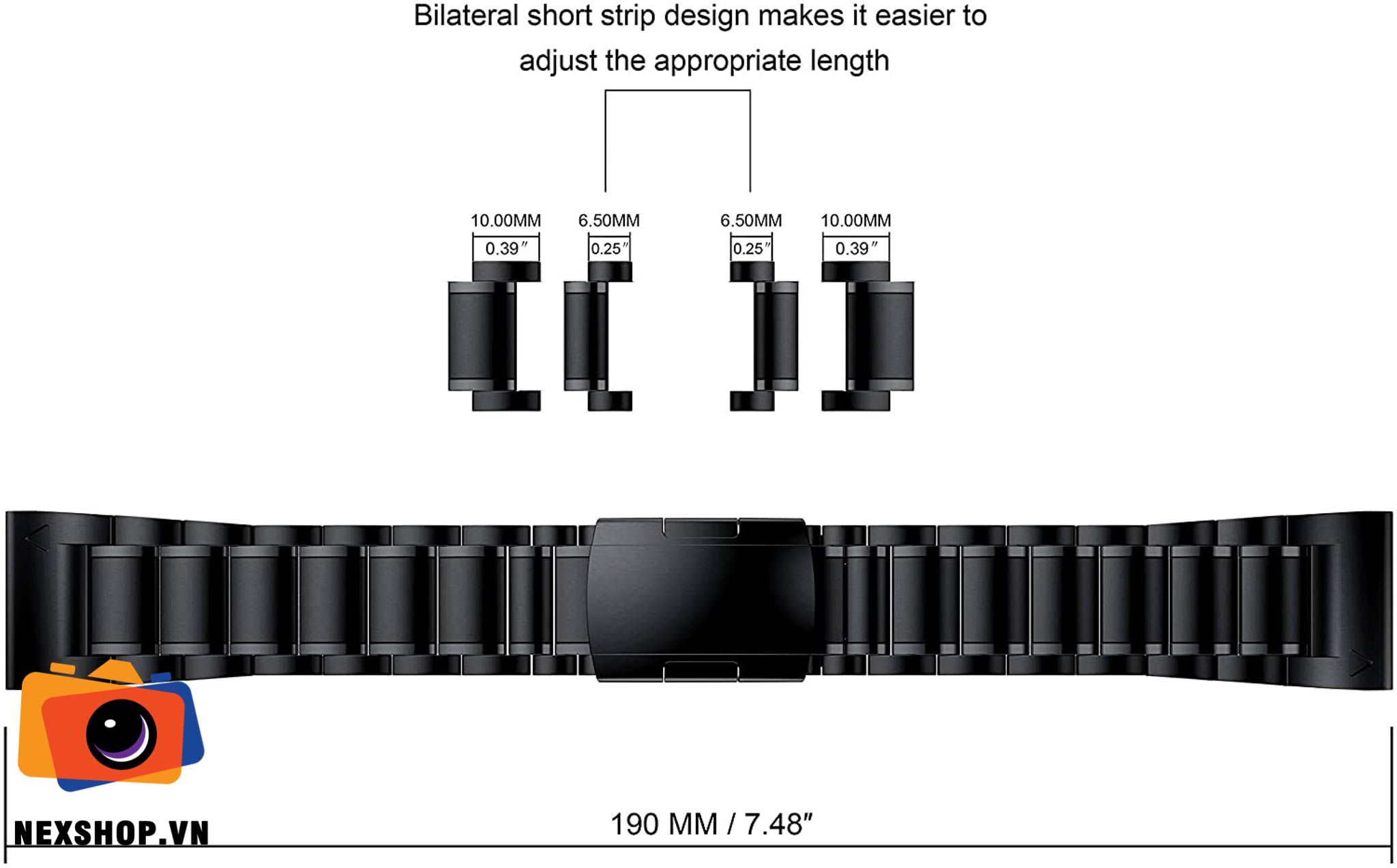 Dây Titanium Band Replacement Strap for Garmin Fenix 7X Solar/6X Pro - 26mm