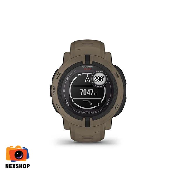 Đồng hồ thông minh Garmin Instinct 2, Solar, Phiên bản Tactical, Nâu Coyote, SEA_010-02627-64