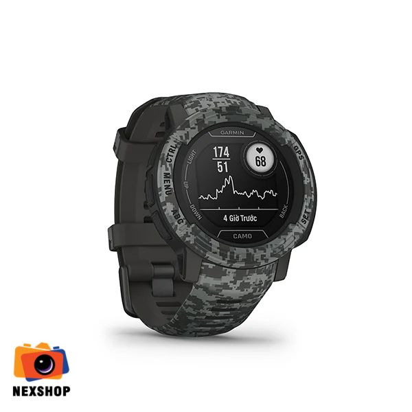 Đồng hồ thông minh Garmin Instinct 2, Phiên bản hoạ tiết Camo, Xám Graphite Camo, SEA_010-02626-63