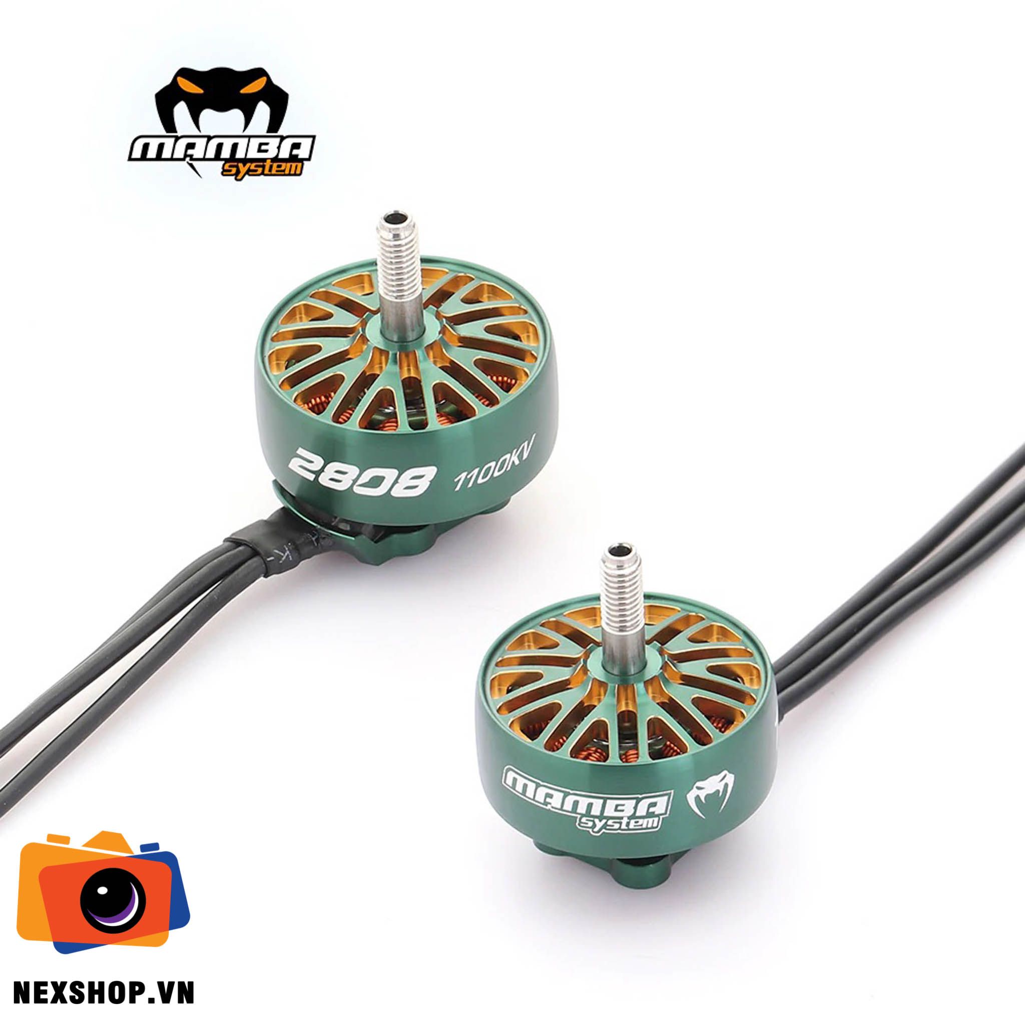 MAMBA TOKA 2808 1100KV Racing Motor | Chính hãng | NexS - mặt sau và phụ kiện đi kèm