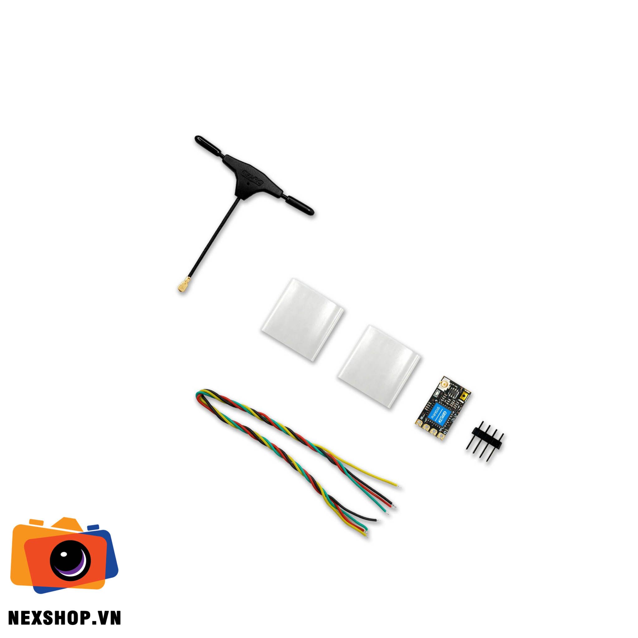 GEPRC ELRS Nano Receiver 915Hz (T Antenna) | Chính hãng - mặt sau và phụ kiện đi kèm