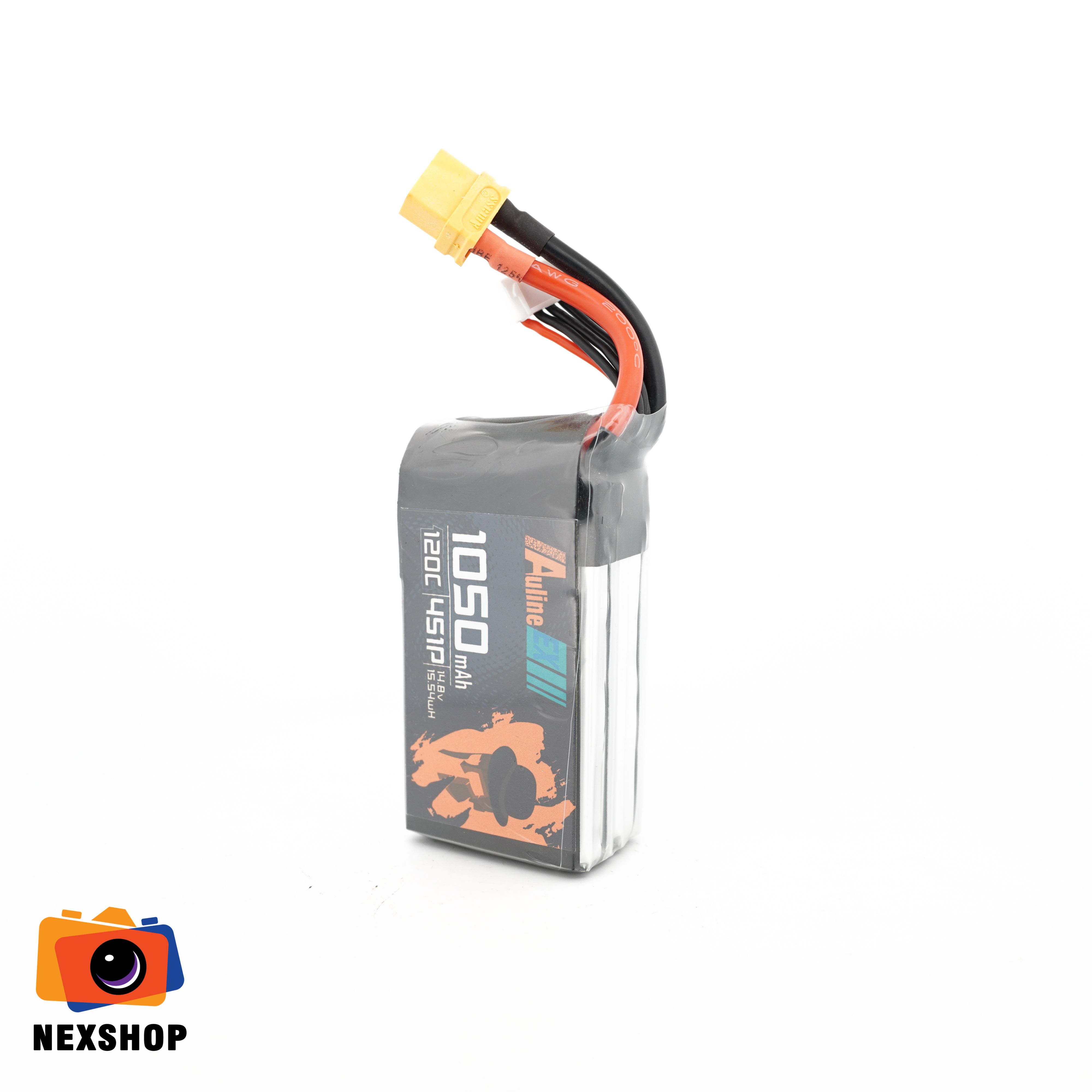 Auline 14.8V 1050mAh 120C 4S Lipo Battery XT60 Plug for FPV RC Racing Drone