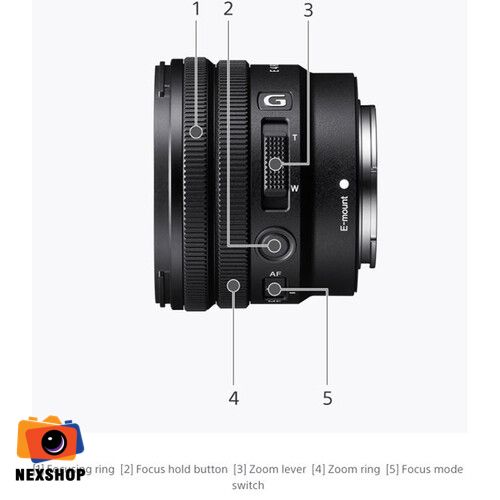 Sony E 10-20mm F4 | Ống Kính Zoom Siêu Rộng Chính Hãng - mặt sau và phụ kiện đi kèm