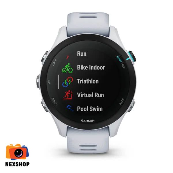 Đồng hồ thông minh Forerunner 255S Music, Wifi, GPS, Đá Trắng, KOR/SEA | Hàng chính hãng FPT