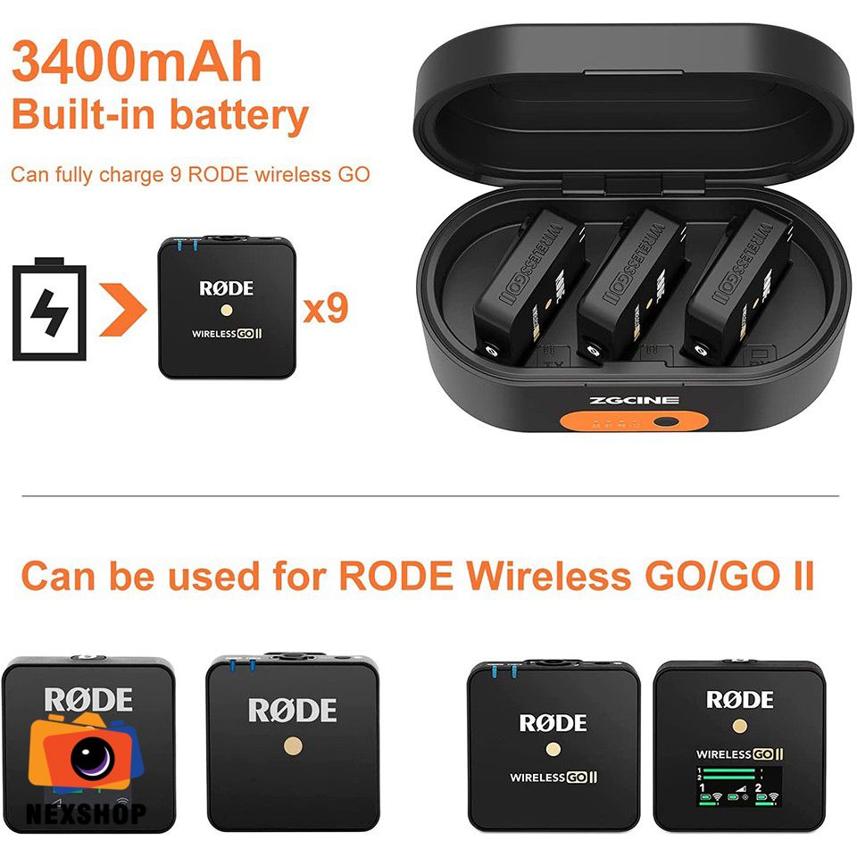 HỘP BẢO VỆ KIÊM DOCK SẠC KHÔNG DÂY RODE WIRELESS GO ZGCINE ZG-R30