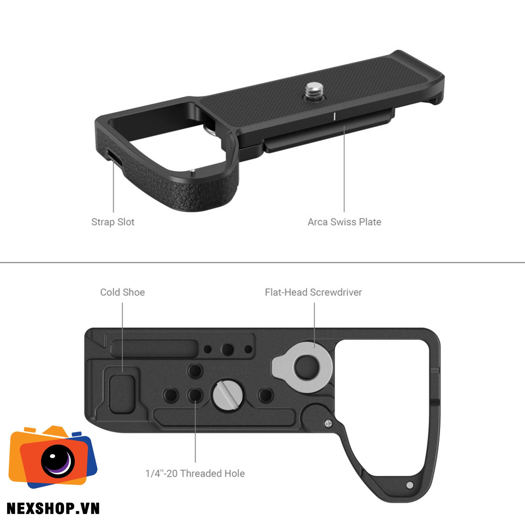 Đế gắn SMALLRIG 3666 cho Sony Alpha 7 IV | Chính hãng - mặt sau và phụ kiện đi kèm