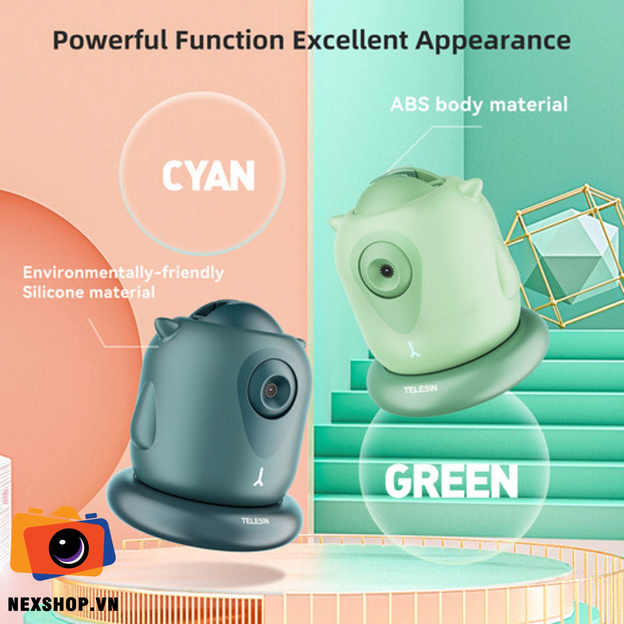 Đế xoay tự động 360° kèm track khuôn mặt | Chính hãng Telesin | M - thiết kế và phụ kiện
