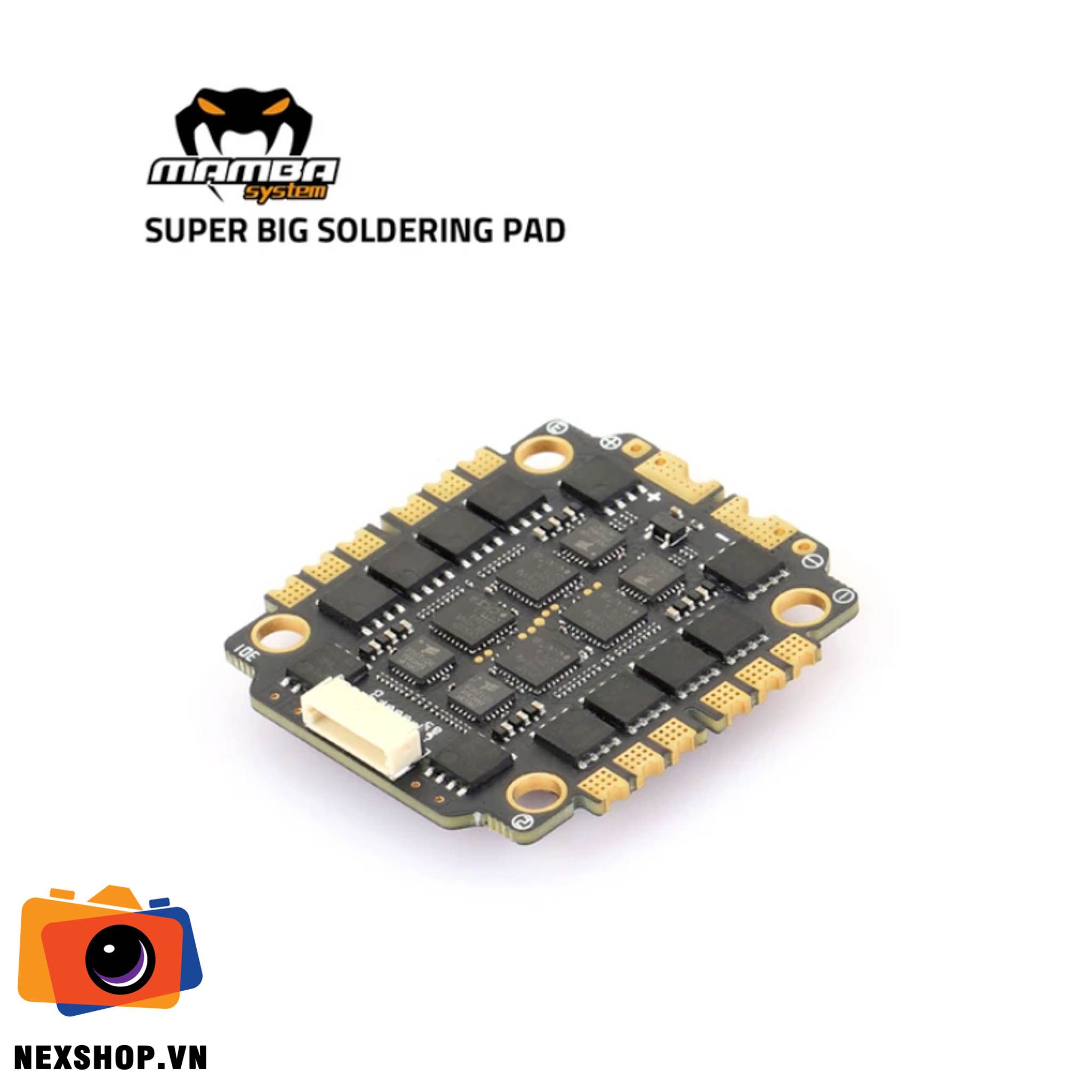 MAMBA F55_128K BL32 4IN1 ESC 55A 6S | Chính hãng - mặt sau và phụ kiện đi kèm
