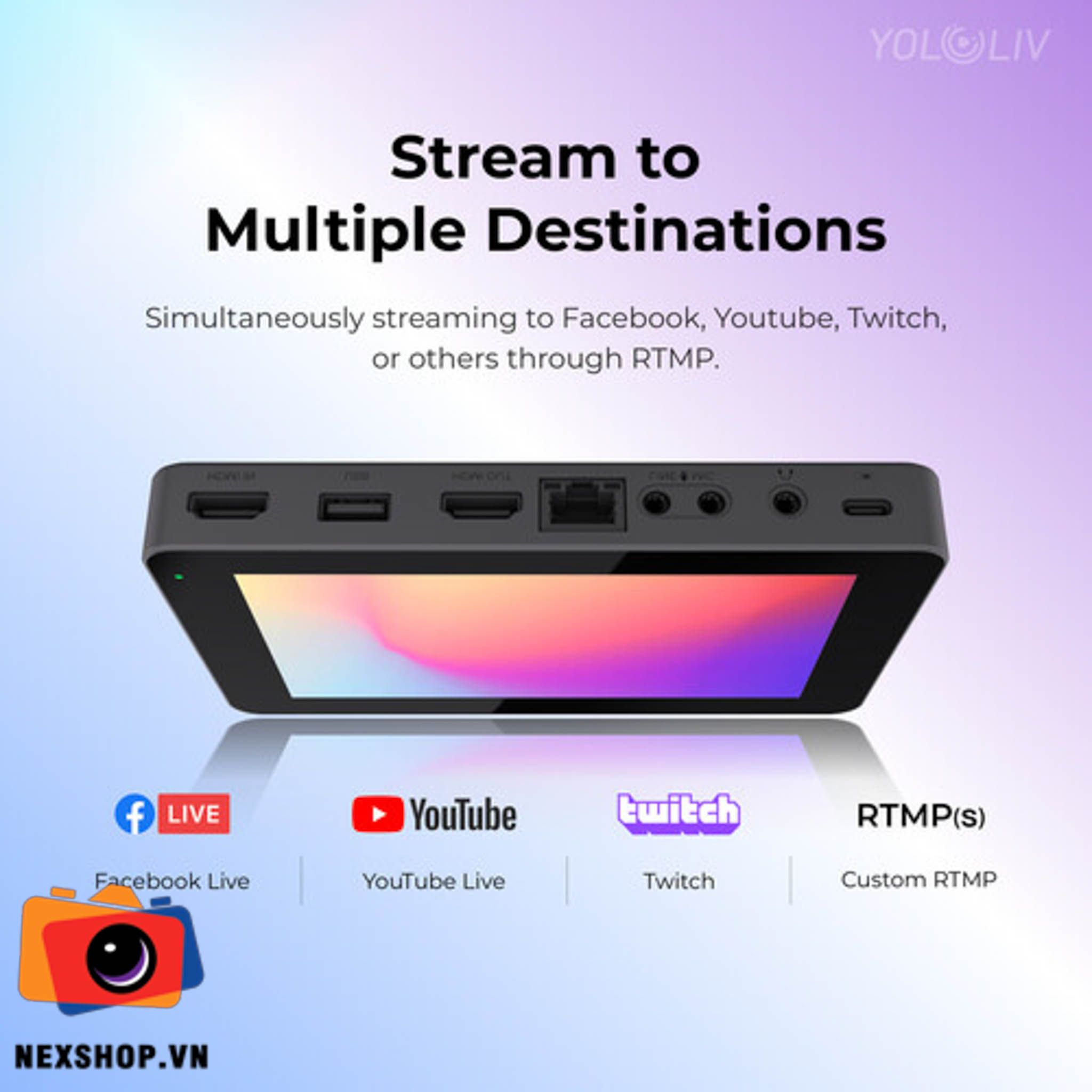 Thiết bị Livestream YoloLiv Yolobox Mini | Hàng chính hãng