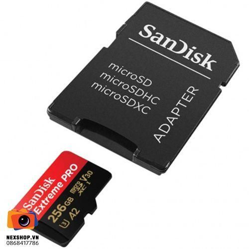 Thẻ nhớ SanDisk 256GB 200Mb/s A2 Extreme PRO microSD UHS-I Chính hãng