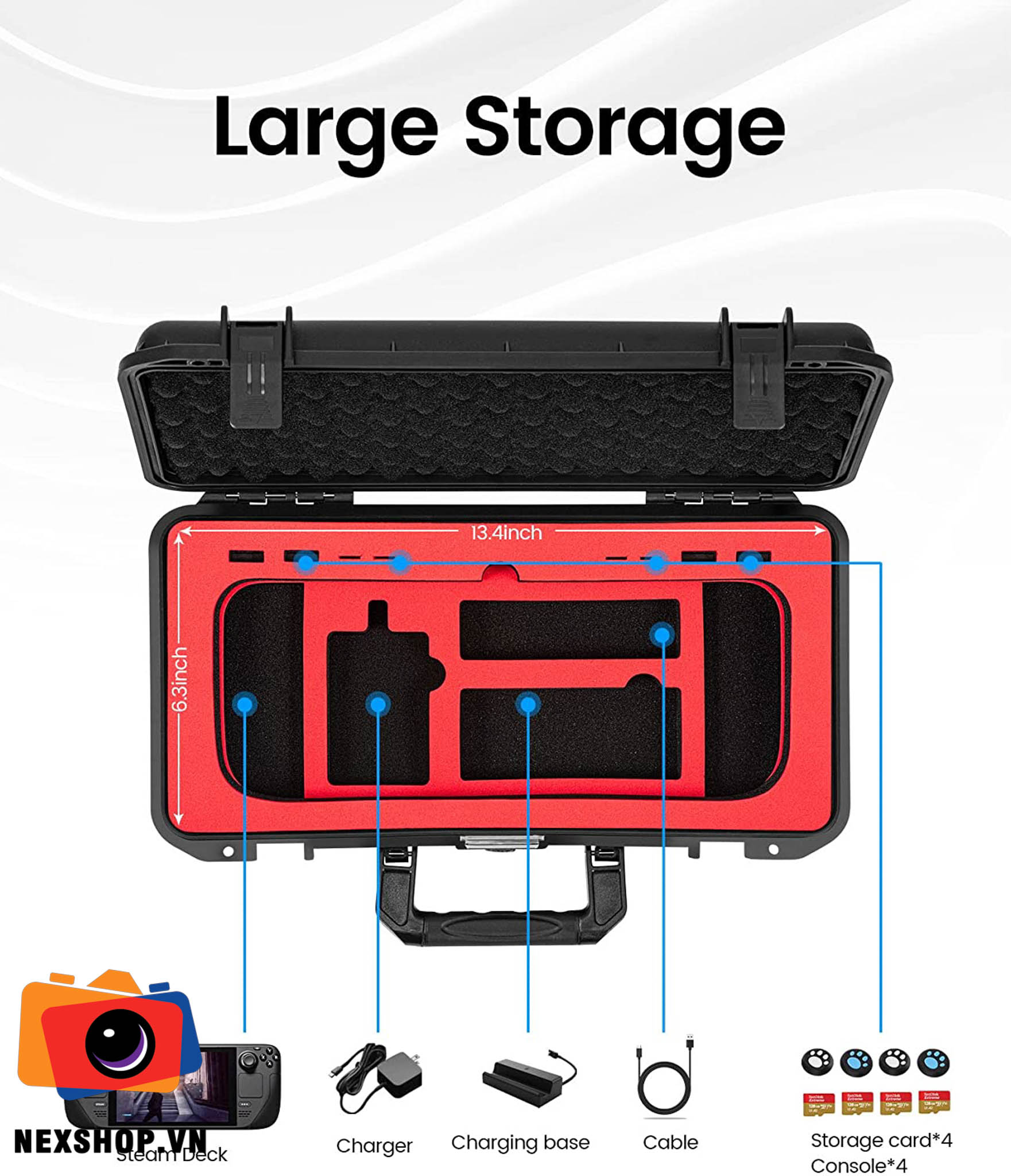 DEVASO Hardshell carrying  Case for Steam Deck