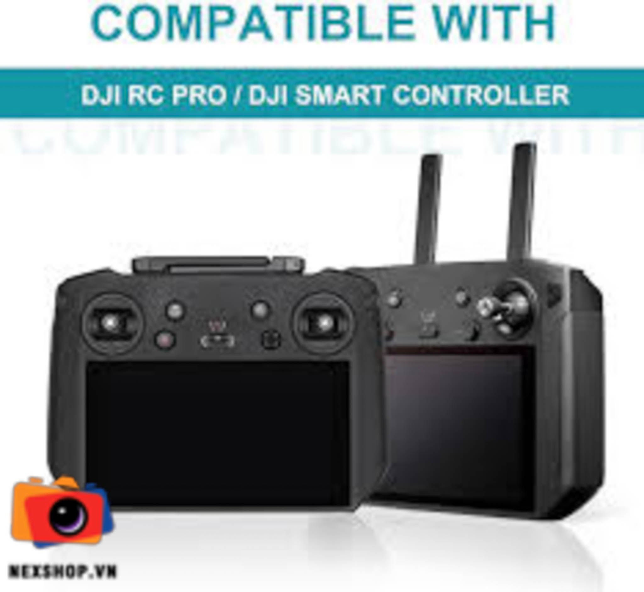 Bao Silicon Tay DJI RC | Màu Đen | STARTRC | Chính hãng - mặt sau và phụ kiện đi kèm
