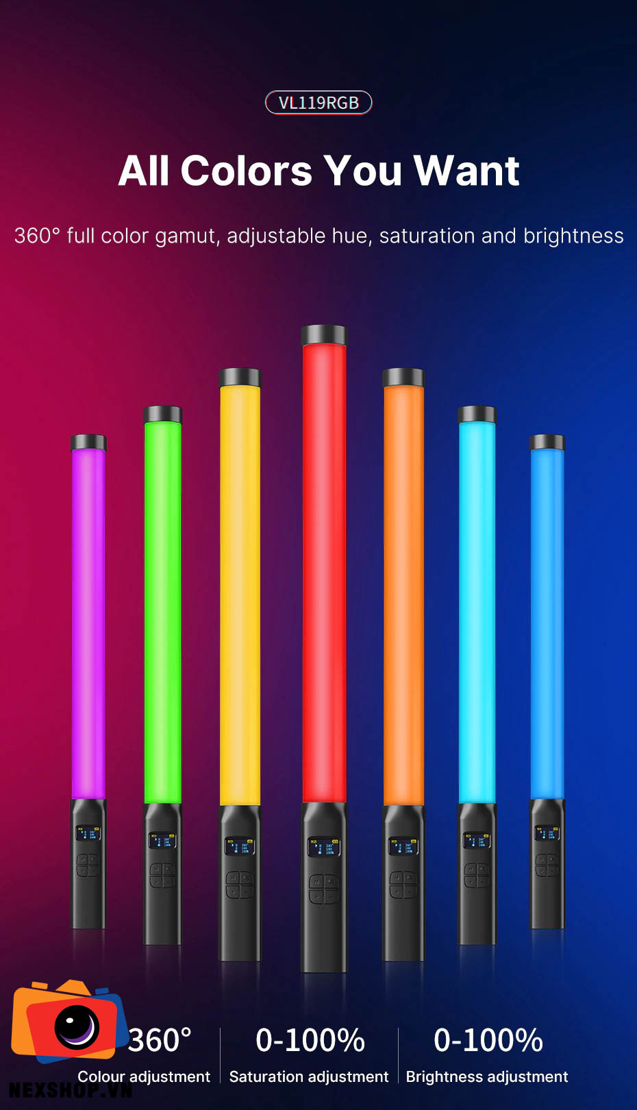 Ulanzi VL119 RGB Handheld Light Wand