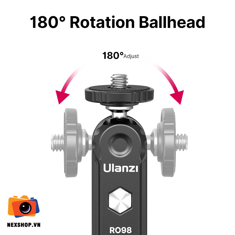 Ulanzi R098 Magic Arm with Cold Shoe Male Thread | Chính hãng - cấu hình hộp sạc