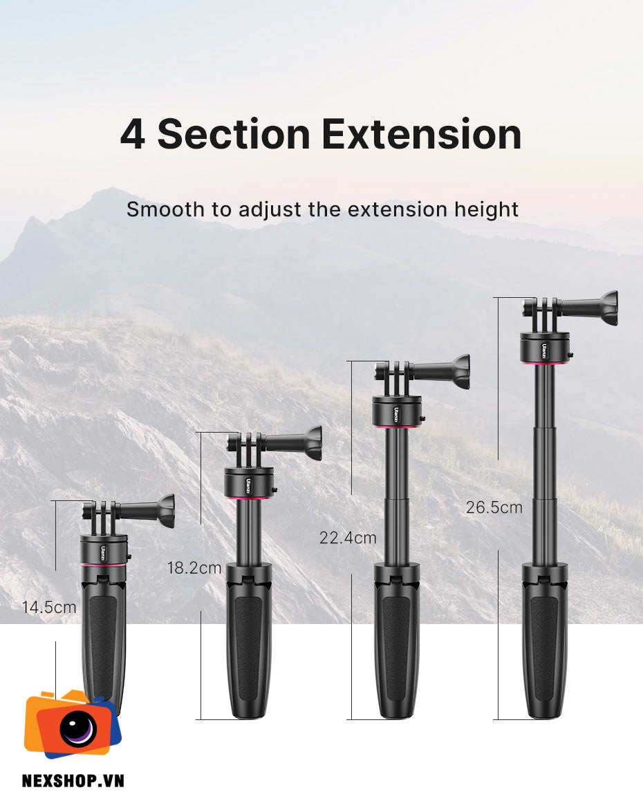 Ulanzi Go-Quick Tripod QR | Tripod Chụp Ảnh Chuyên Nghiệp | Chính - khả năng kết nối thiết bị