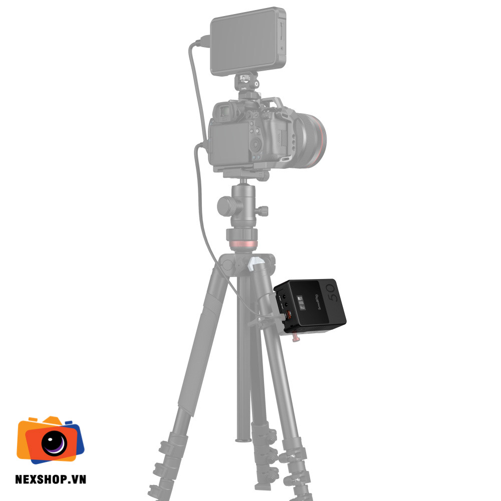 SmallRig VB50 V Mount Battery | Chính hãng KingCom phân phối - mặt sau và phụ kiện đi kèm
