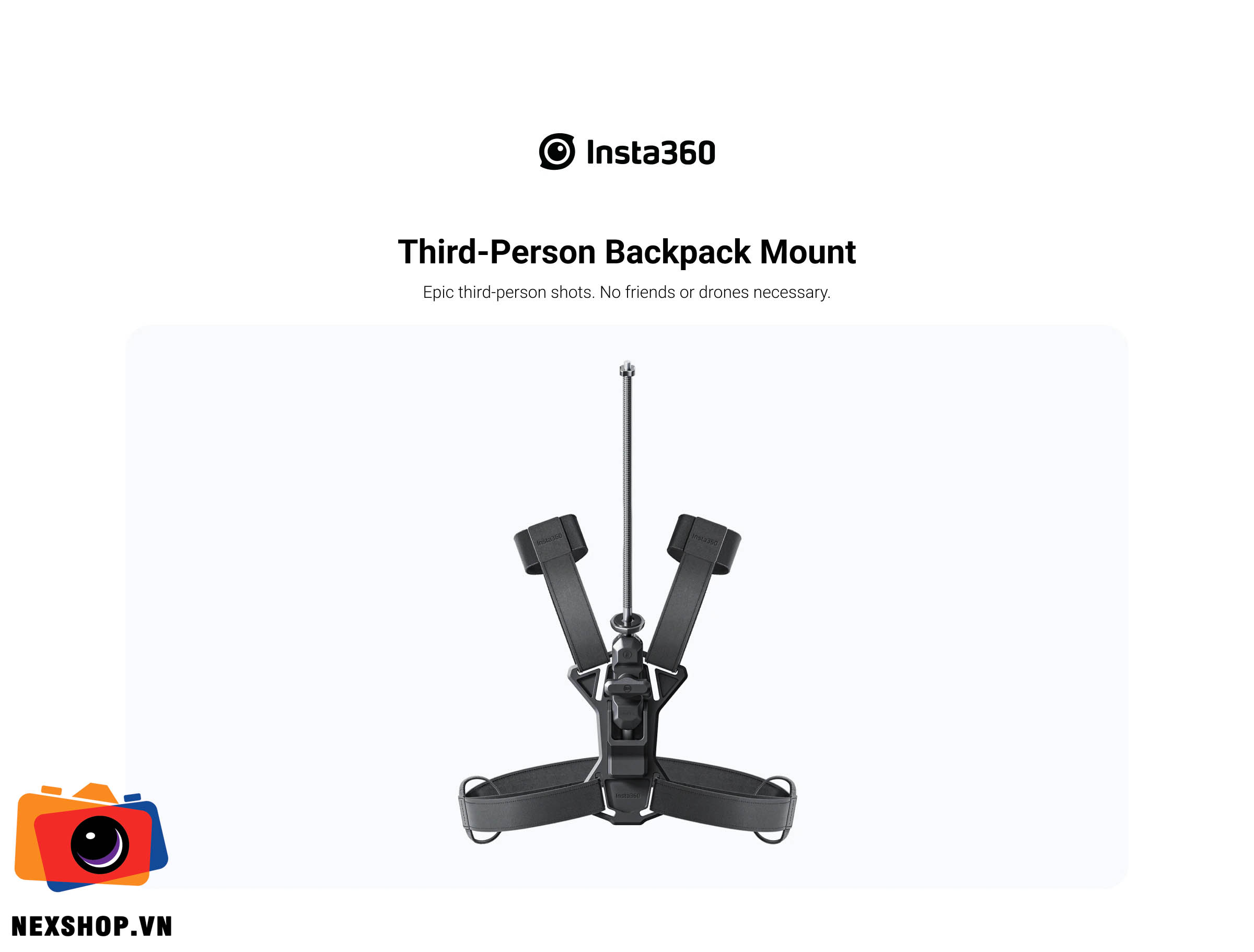 Insta360 Third Person Backpack Mount | Phụ kiện chính hãng - thiết kế và phụ kiện
