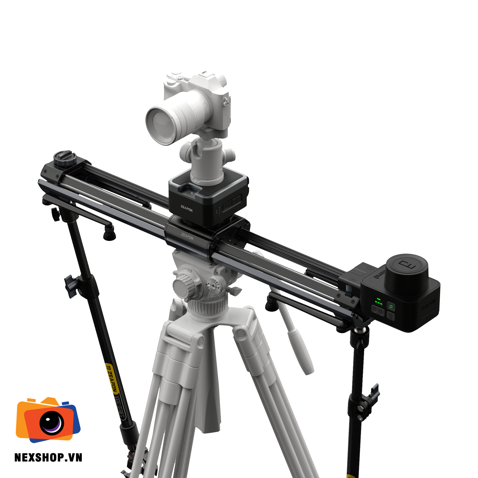 Zeapon Micro3 E1000 + Pons Motorized Pan Head - Slider chuyên nghiệp dành cho Máy Ảnh - Tải trọng 12kg | Chính hãng KingCom