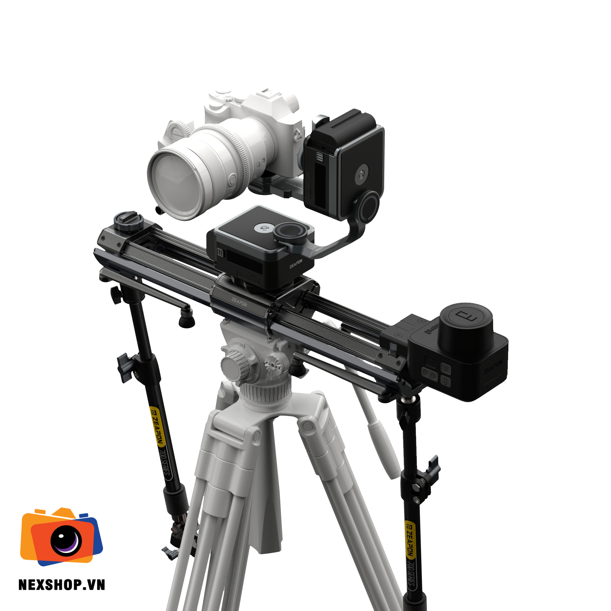 Zeapon Micro3 E1000 + Pons PT Motorized Pan Head - Slider chuyên nghiệp dành cho Máy Ảnh - Tải trọng 12kg | Chính hãng KingCom
