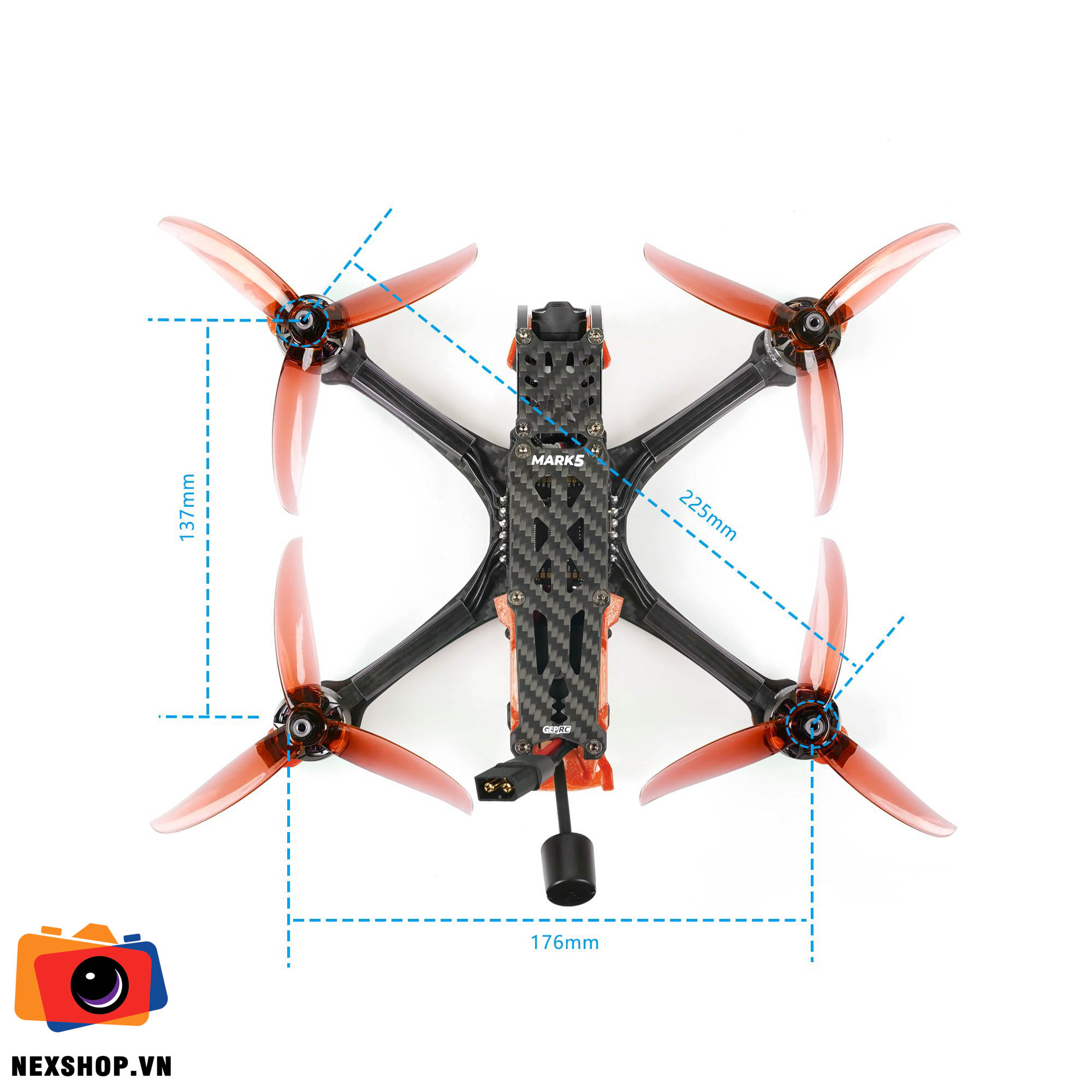 GEPRC MARK5 HD DJI Airunit O3 Freestyle FPV Drone/Orange ( PNP 6S )