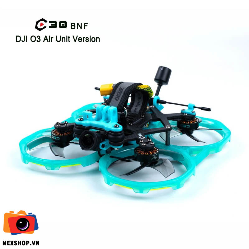 Axisflying Cineon C30 3inch Cinewhoop DJI O3 Air Unit Drone 6S（Clear Blue-Green）