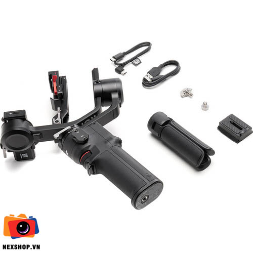 DJI Ronin RS3 Mini | Gimbal Chính Hãng, Nhẹ Nhàng & Linh Hoạt - mặt sau và phụ kiện đi kèm
