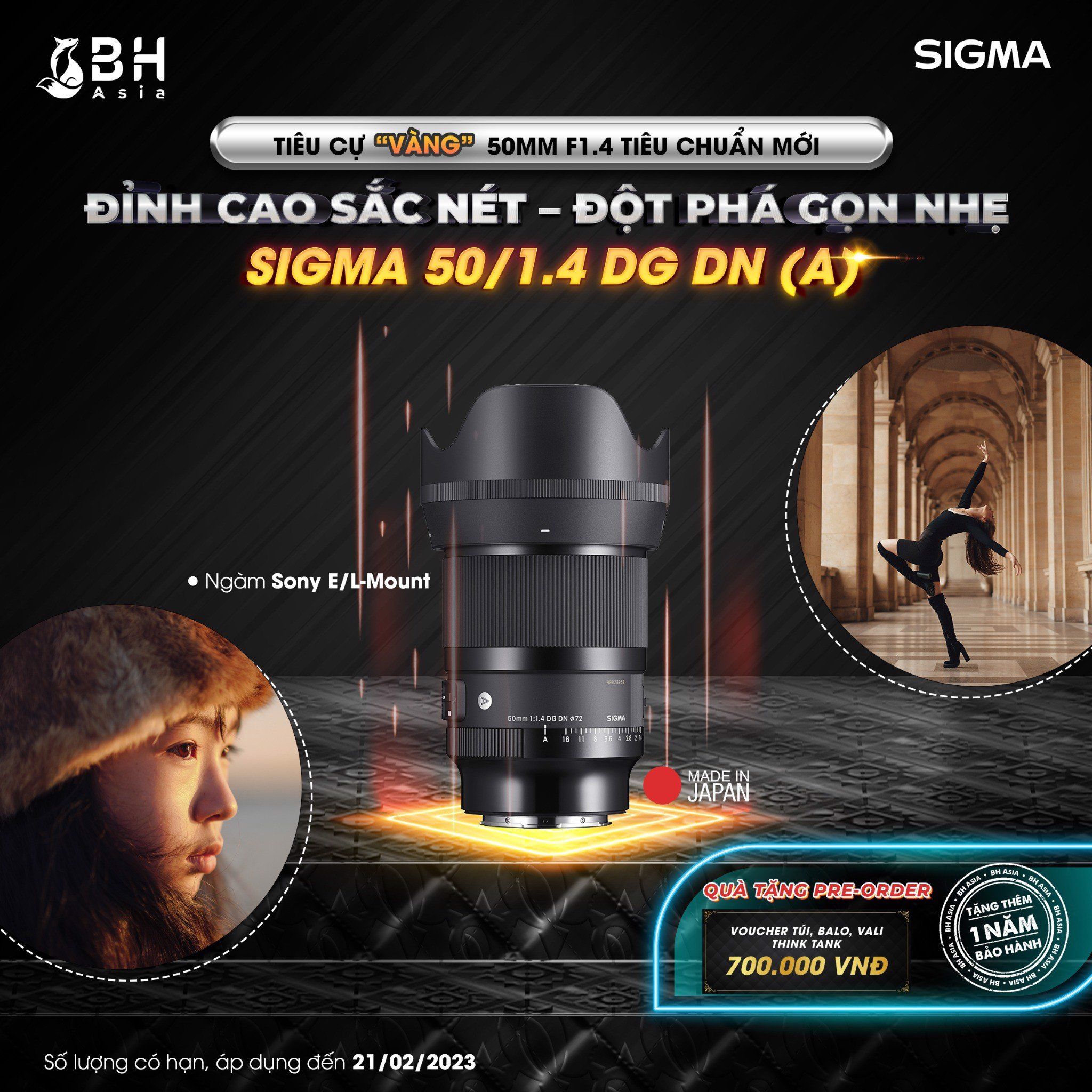 Sigma 50mm f/1.4 DG DN Art Lens  | Hàng chính hãng