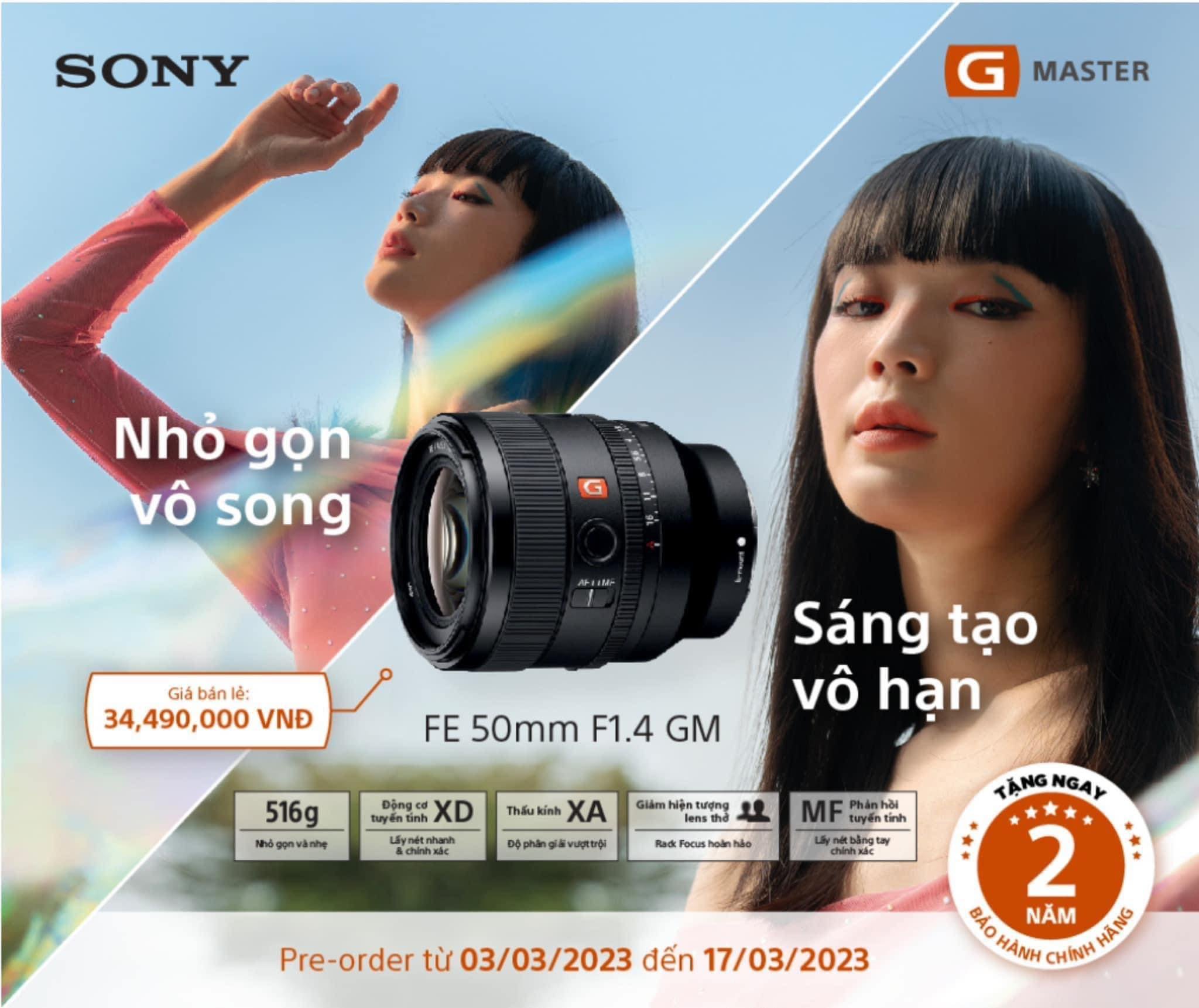 Ống kính Sony FE 50mm F1.4 GM Lens | Chính hãng