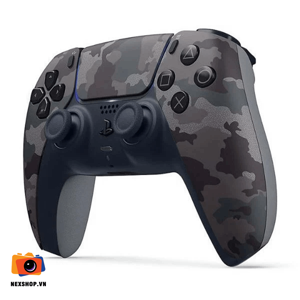 Tay cầm không dây Dualsense PS5 | Màu Grey Camo | Hàng chính hãng