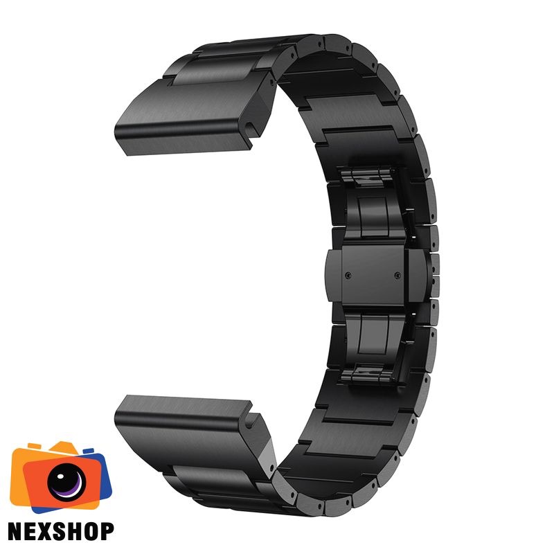 Dây đồng hồ LDFAS Titanium | 26mm | Nhập khẩu ( Fenix 7/6 Pro/5 Plus Band, 22mm Titanium Metal Quick Release Easy Fit Watch Strap with Double Button Clasp Compatible for Garmin Fenix 7 5 Plus 6 Pro/Forerunner 935/945/Epix Gen 2 Smartwatch, Black )