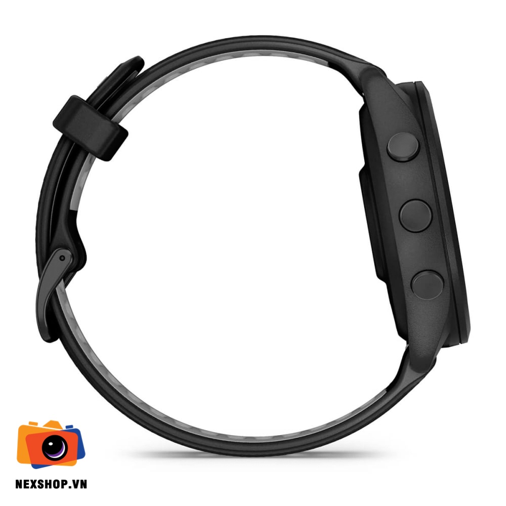 Đồng hồ thông minh Forerunner 265 Music, WiFi, GPS, KOR/SEA, Black/Powder Gray Silicone Band