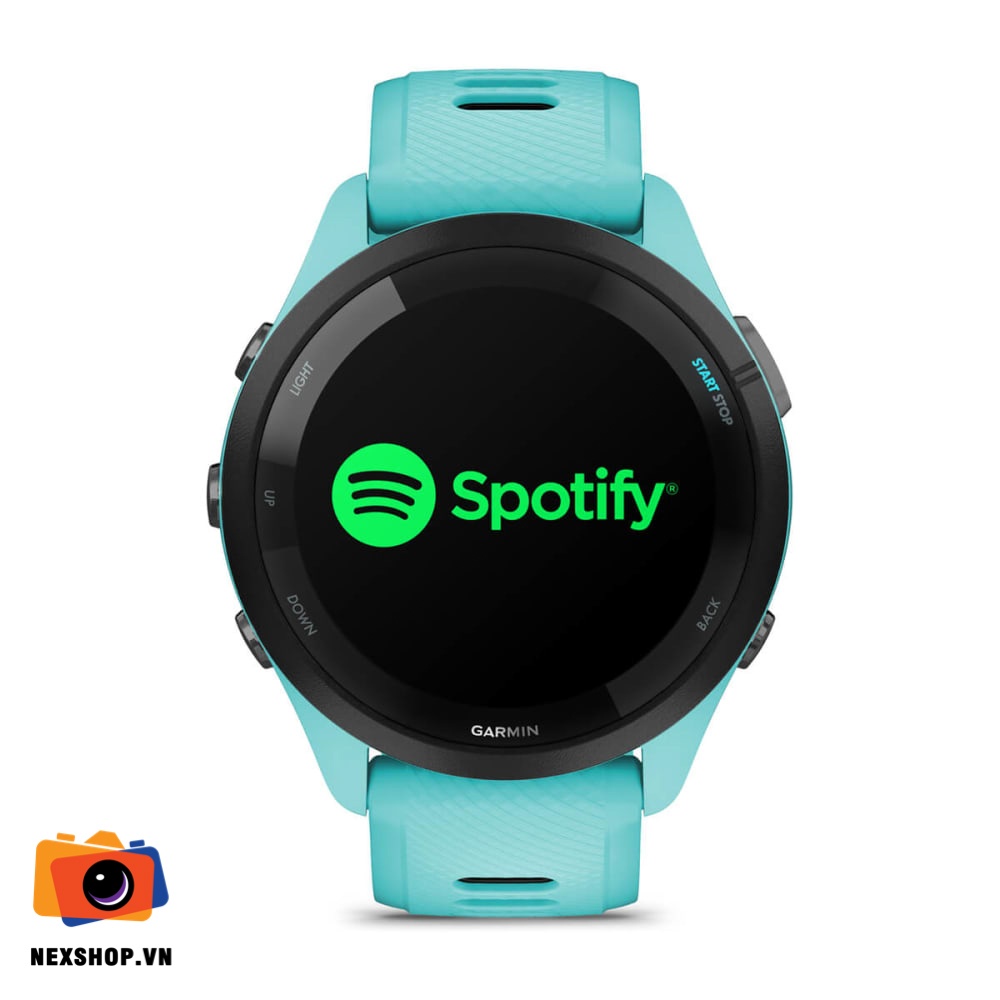 Đồng hồ thông minh Forerunner 265 Music, WiFi, GPS, KOR/SEA, Aqua/Black Silicone Band