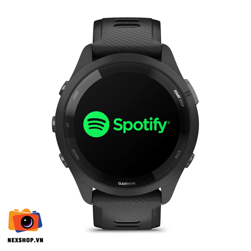 Đồng hồ thông minh Forerunner 265 Music, WiFi, GPS, KOR/SEA, Black/Powder Gray Silicone Band