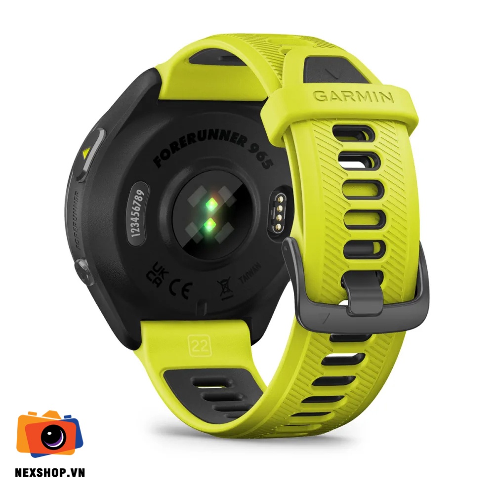 Đồng hồ thông minh Forerunner 965, GPS, SEA, Amp Yellow/Black Silicone Band