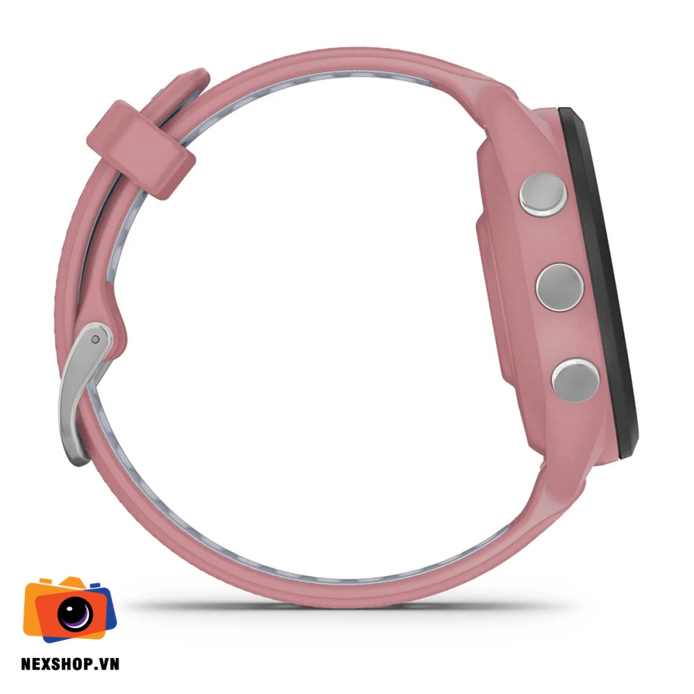 Đồng hồ thông minh Forerunner 265S Music, WiFi, GPS, KOR/SEA, Light Pink/Whitestone Silicone Band