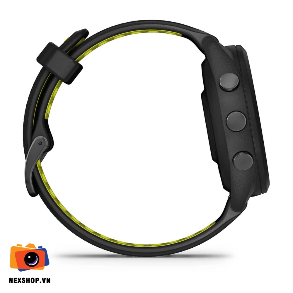 Đồng hồ thông minh Forerunner 265S Music, WiFi, GPS, KOR/SEA, Black/Amp Yellow Silicone Band