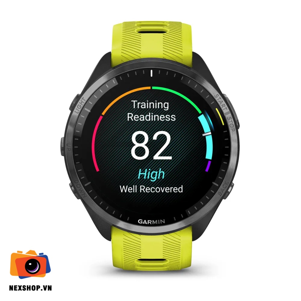 Đồng hồ thông minh Forerunner 965, GPS, SEA, Amp Yellow/Black Silicone Band