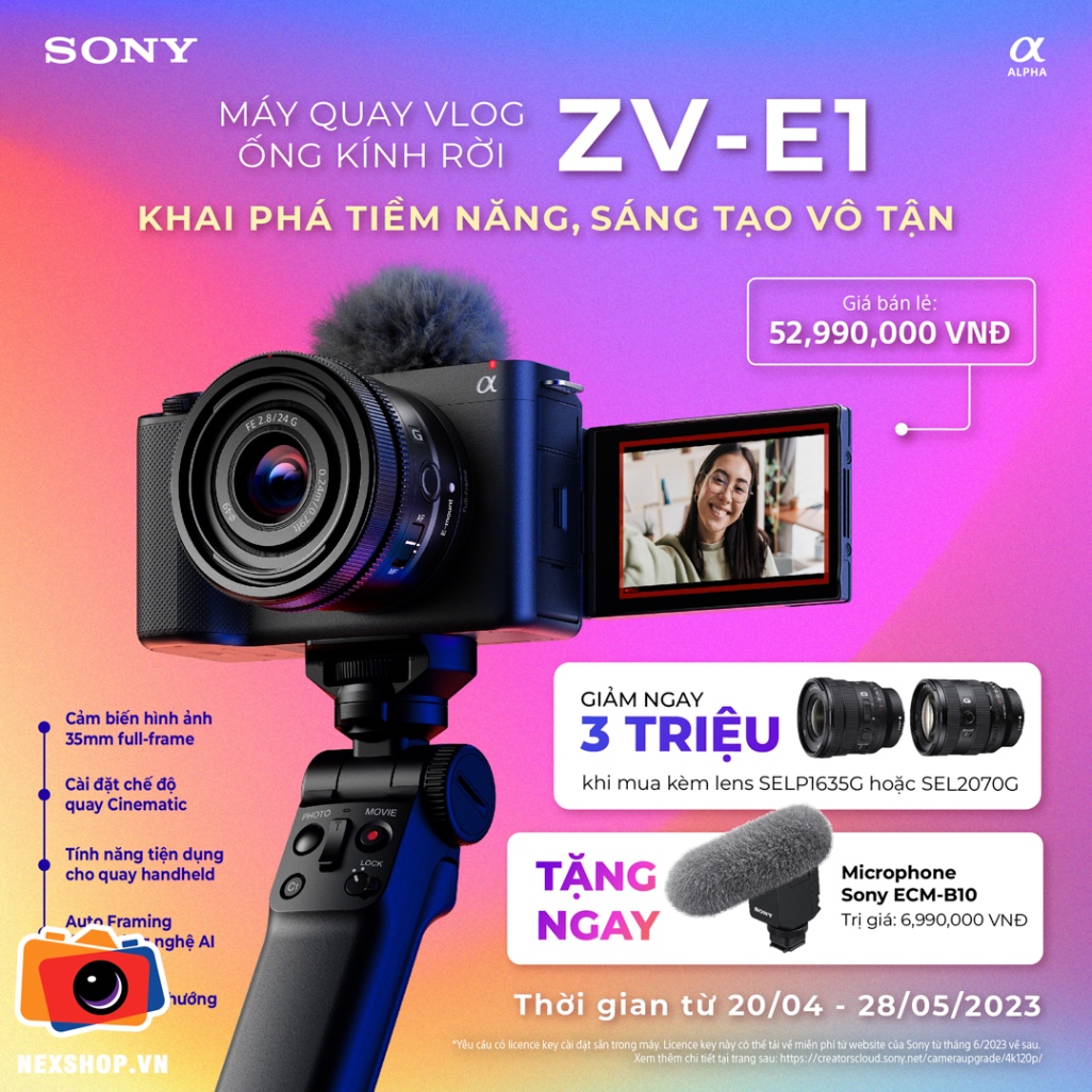 Máy ảnh Sony ZV-E1 | Hàng chính hãng