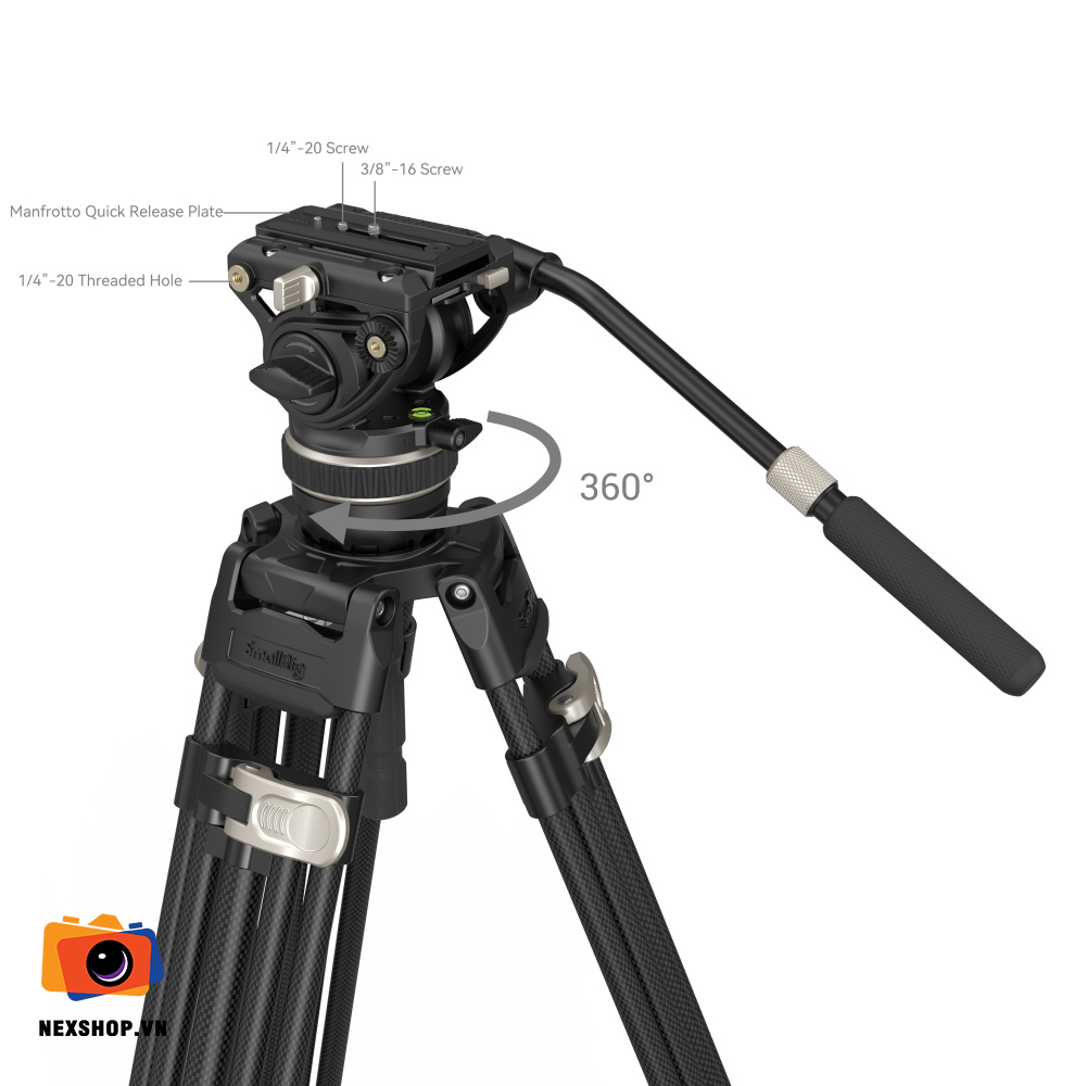 SmallRig FreeBlazer 3989 Bộ Chân Máy Carbon Hạng Nặng | Chính Hãn - khả năng kết nối thiết bị