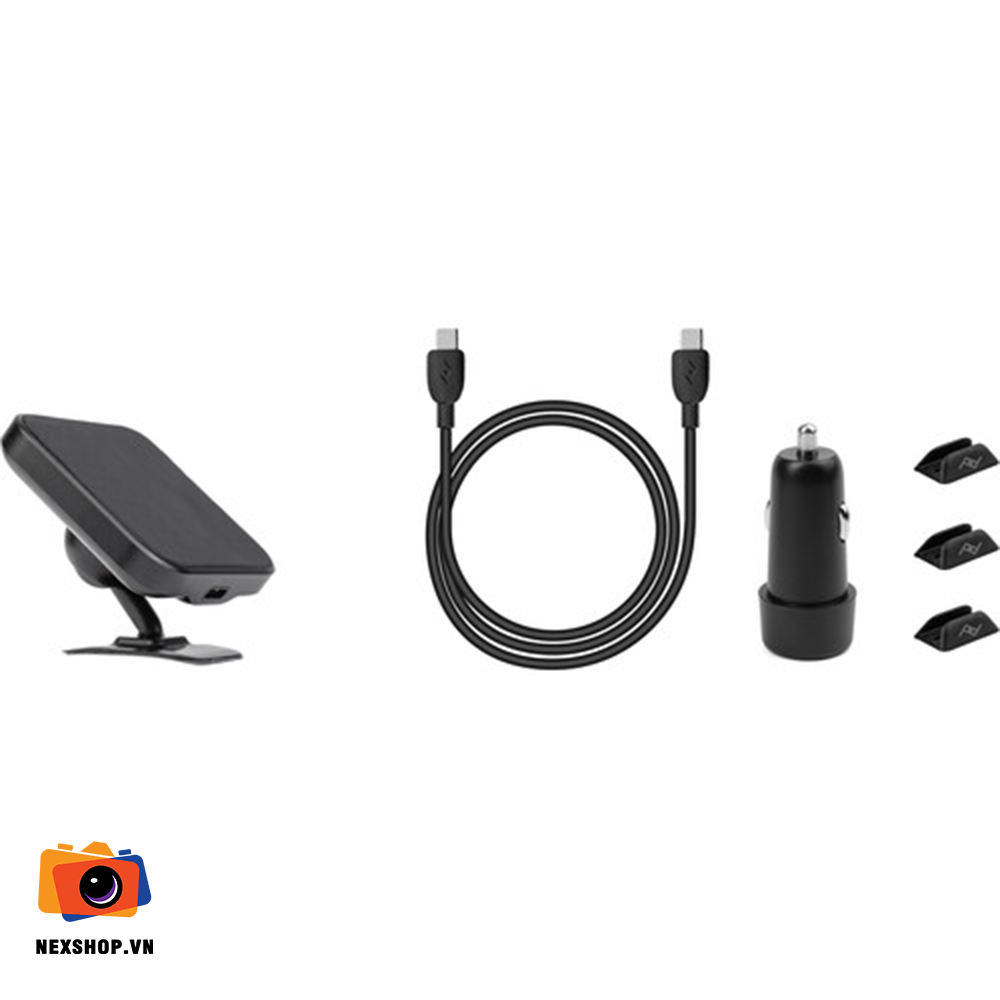 Peak Design Ngàm Car Mount VHB - Kèm sạc | Màu đen | Chính Hãng