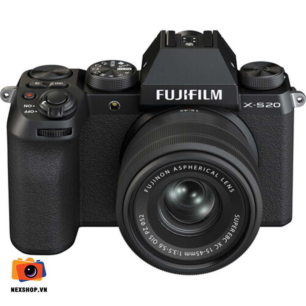 Máy ảnh không gương lật FUJIFILM X-S20 với ống kính 15-45mm Màu Đen | Hàng chính hãng