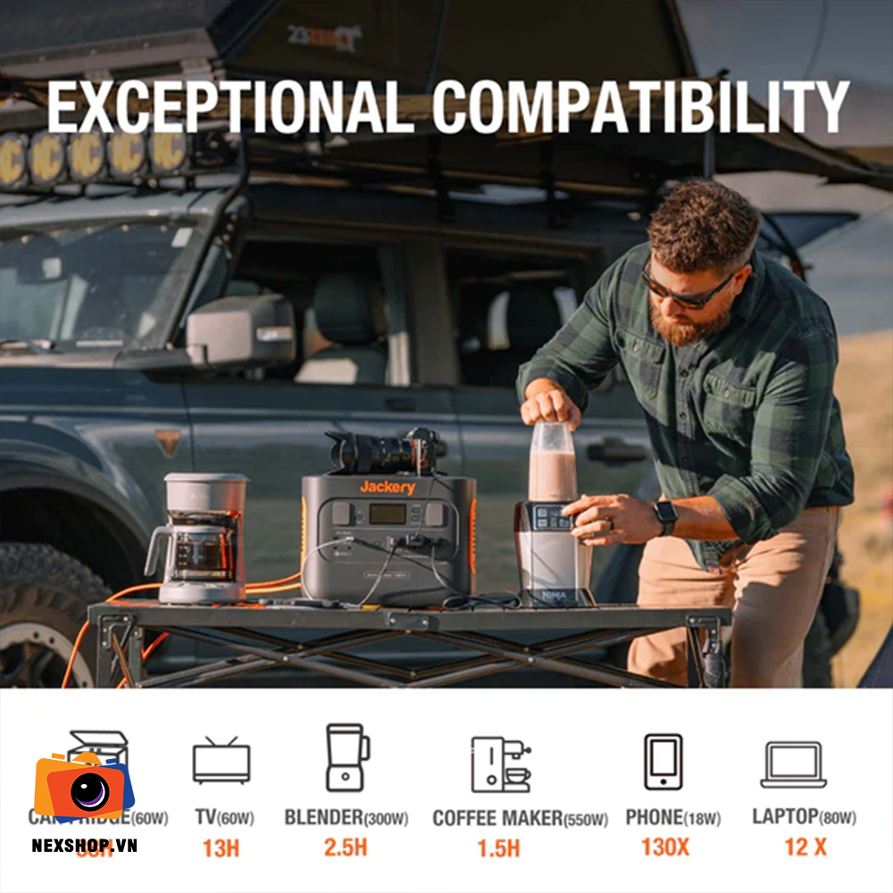 Trạm điện Jackery Explorer 1000 Pro | Công suất 1000W | Chính hãn - khả năng kết nối thiết bị