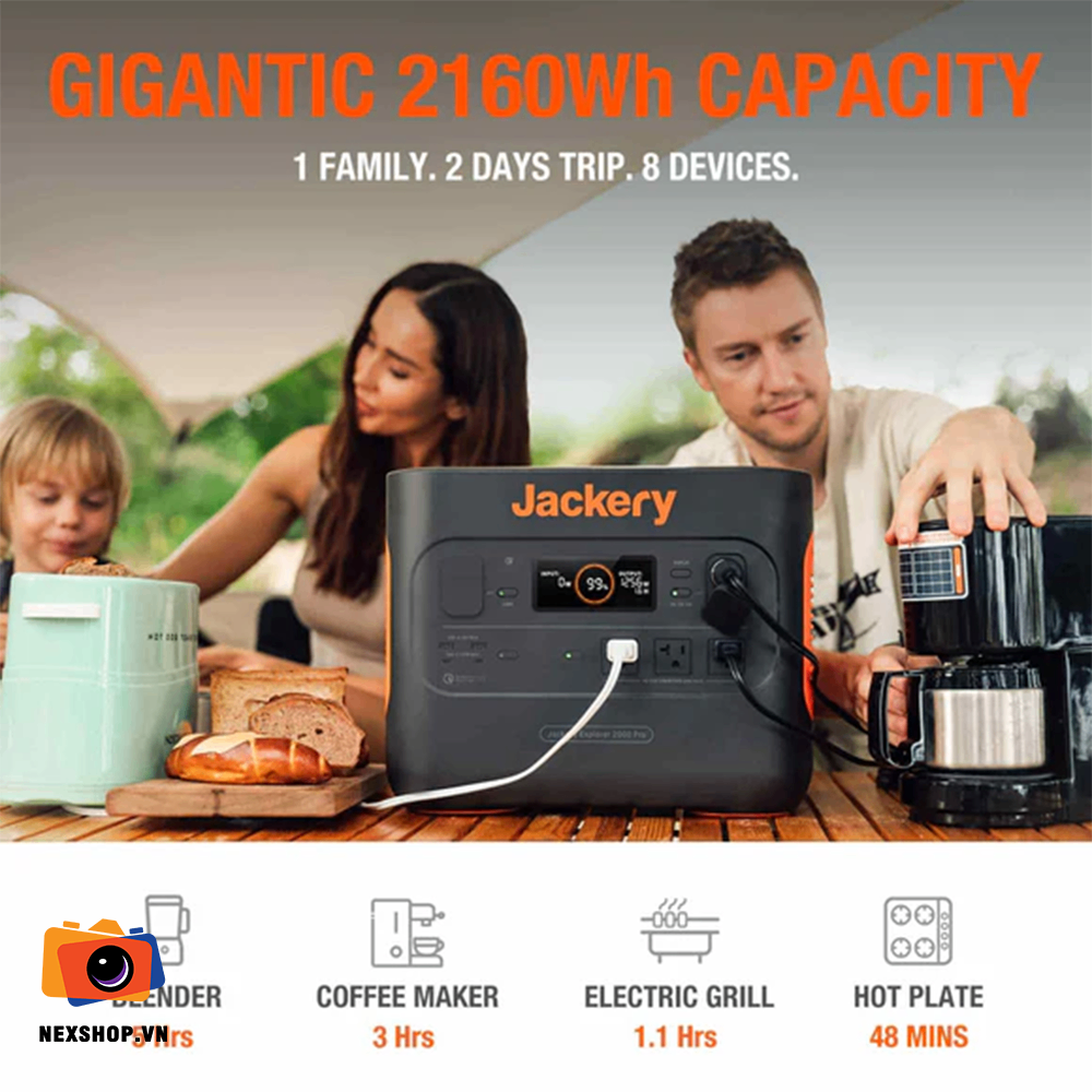 Trạm điện Jackery Explorer 2000 Pro Chính hãng