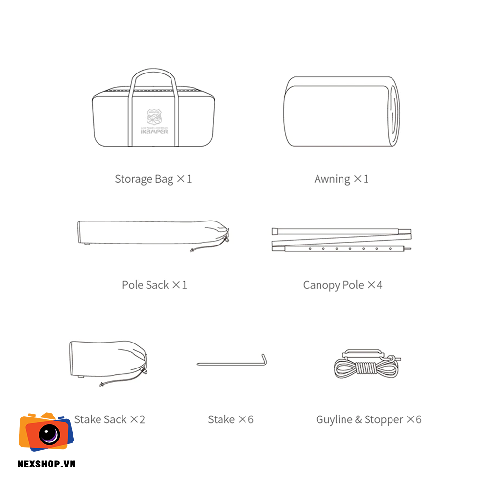 iKamper Awning 3.0 | Chính hãng ( BC012-007 / BC012-006 )