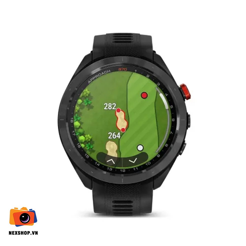 Đồng hồ GPS Golf Approach S70, 47mm, Đen Chính hãng