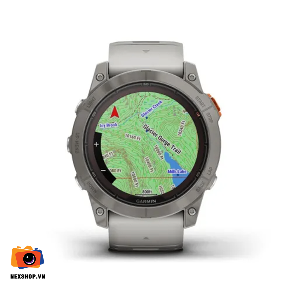 Đồng hồ Fenix 7X Pro Sapphire Solar, Vỏ Xám Carbon, Dây Xám/Cam | - mặt sau và phụ kiện đi kèm