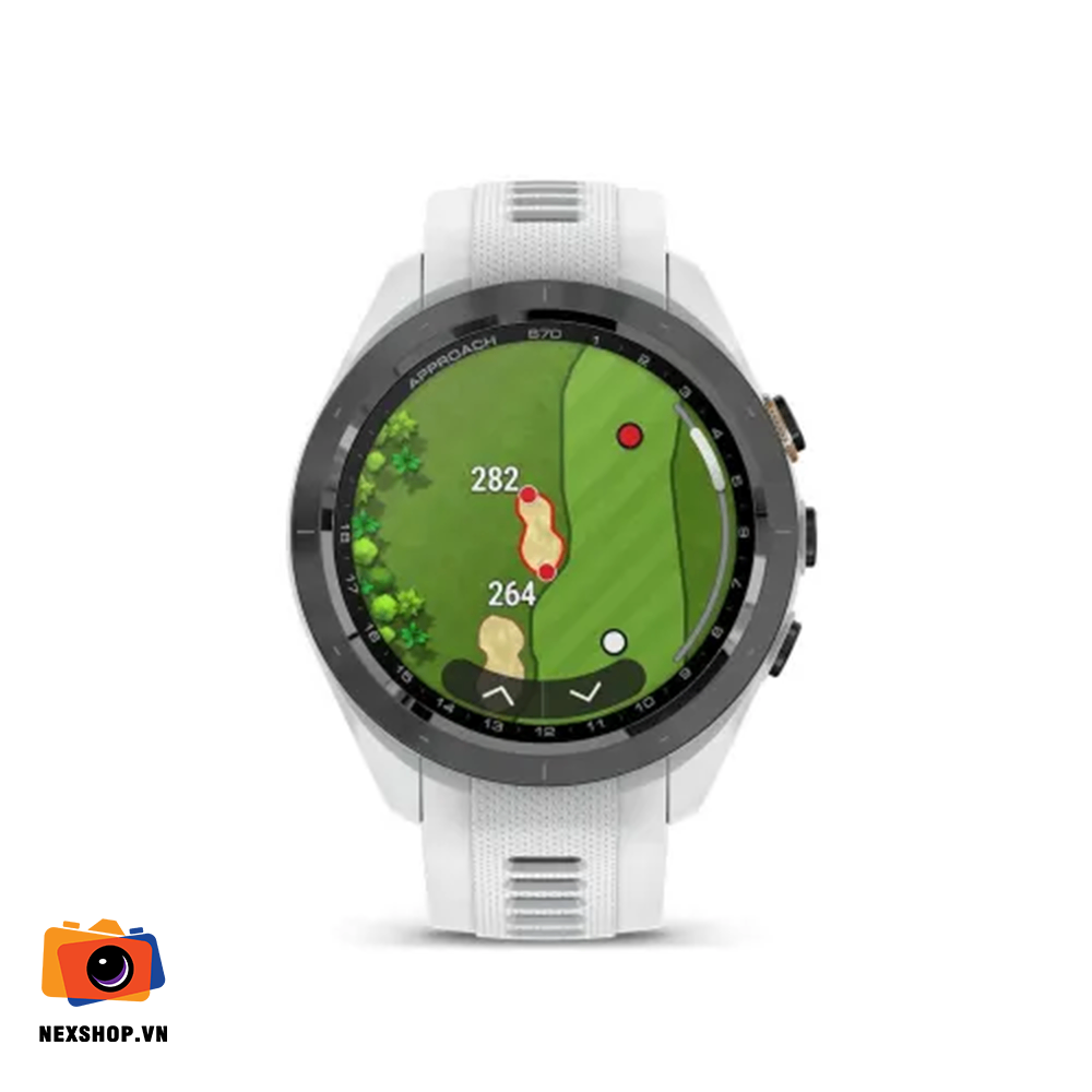 Đồng hồ GPS Golf Approach S70, 42mm, Trắng Chính hãng